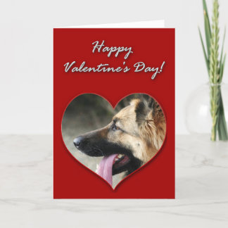 Festiva Feliz Día de San Valentín Tarjeta Pastora Alemana