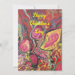 Festiva Feliz día de San Valentín Tarjeta plana de vacacio