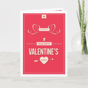 Festiva Feliz Día de San Valentín, tarjeta plegada