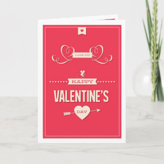 Festiva Feliz Día de San Valentín, tarjeta plegada
