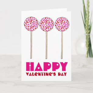 Festiva Feliz Día de San Valentín tarjeta pop de pastel de