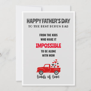 Festiva Feliz Día del Padre padrastro divertida tarjeta li
