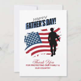 Festiva Feliz Día del Padre Tarjeta Militar
