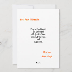 Festiva Feliz Diwali con tarjeta de vacaciones de Diya Cha