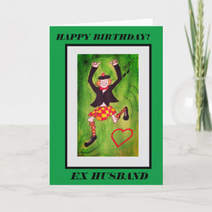 Festiva Feliz feliz cumpleaños, tarjeta de ex marido