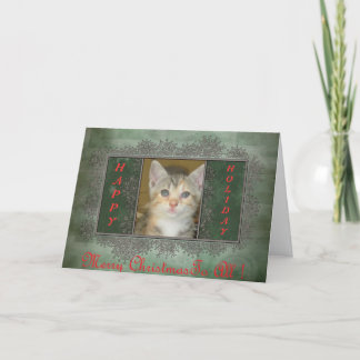 Festiva ¡Feliz feriado Navidades Tarjeta de felicitación K