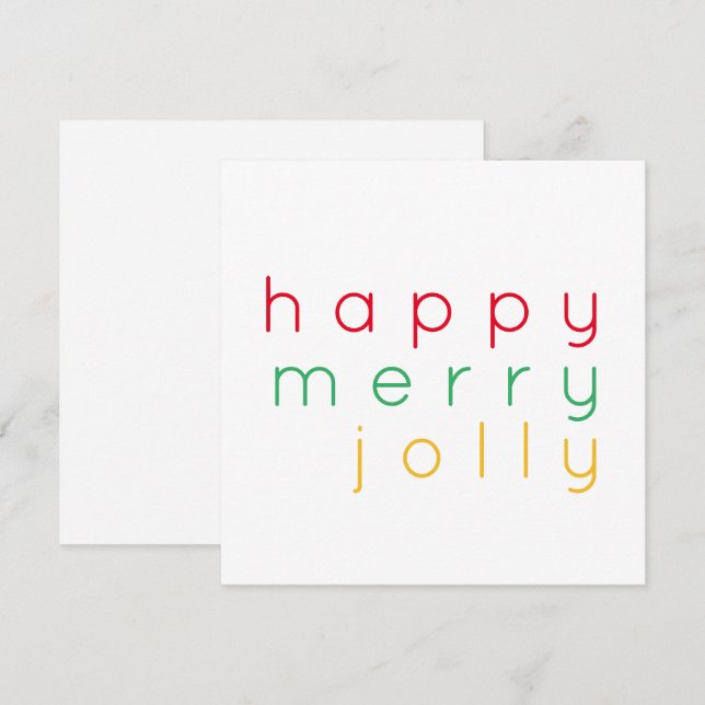 Festiva FELIZ FERRY JOLLY 5.25 Tarjeta plana cuadrada (Anverso / Reverso)