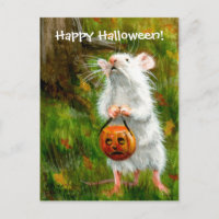 ¡Feliz Halloween con el ratón! Postal