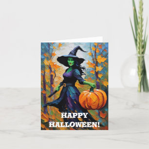 Festiva ¡Feliz Halloween! Tarjeta de vacaciones