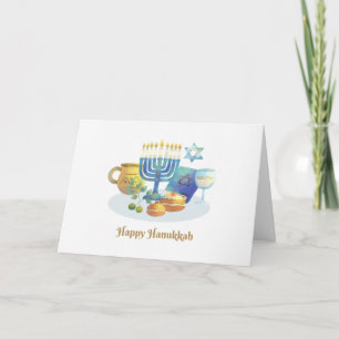 Festiva Feliz Hanukkah, tarjeta fotográfica