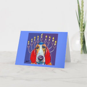 Festiva ¡Feliz Houndukkah! Tarjeta de Ron Burns