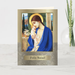 Festiva Feliz Natal. Tarjeta de Navidades Bellas Artes en 