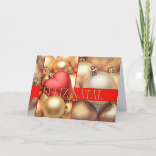 Festiva Feliz Natal - Tarjeta de Navidades portugueses