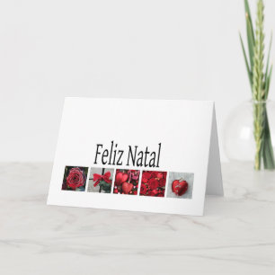 Festiva Feliz Natal - Tarjeta de Navidades portugueses