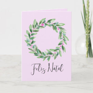 Festiva Feliz Natal, tarjeta de vacaciones para Navidades 