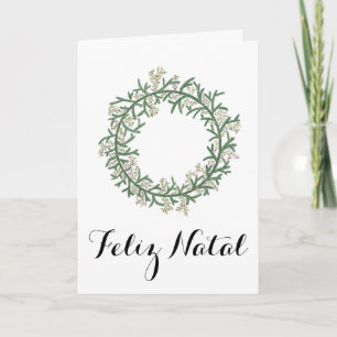 Festiva Feliz Natal, tarjeta de vacaciones para Navidades 