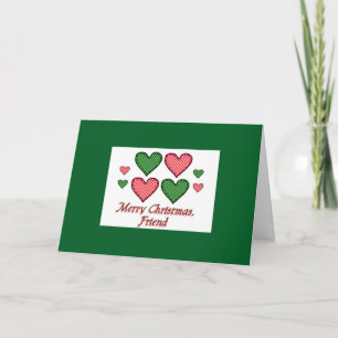 Festiva Feliz Navidad, tarjeta de feriado de amigo