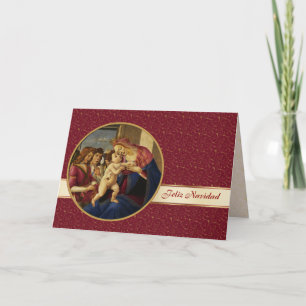 Festiva Feliz Navidad. Tarjeta de Navidades Bellas Artes e