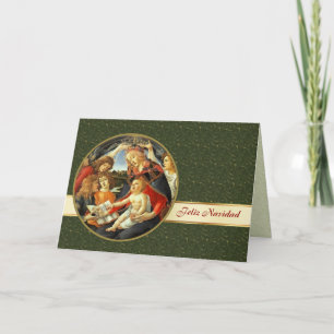 Festiva Feliz Navidad. Tarjeta de Navidades Bellas Artes e