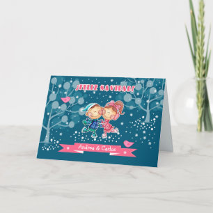 Festiva Feliz Navidad. Tarjeta de navidades en español