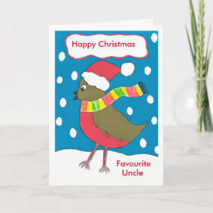Festiva Feliz Navidad, tarjeta de tío favorita