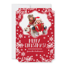 Feliz Navidad. Tarjeta fotográfica plana de Navida