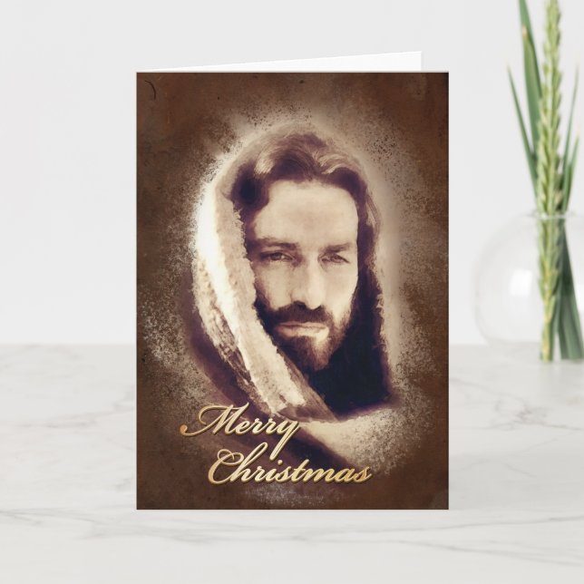Festiva Feliz Navidad, tarjeta Jesús (Anverso)