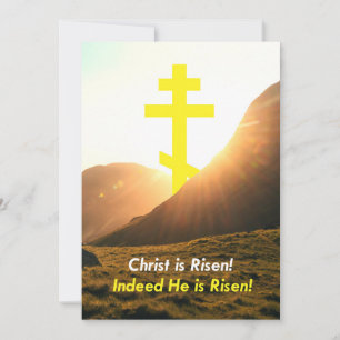 Festiva ¡Feliz Pascua! ¡Cristo es Risen! Tarjeta de Navida