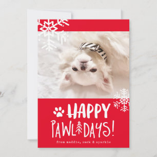 Festiva Feliz Pawlidays   Tarjeta de vacaciones con foto d