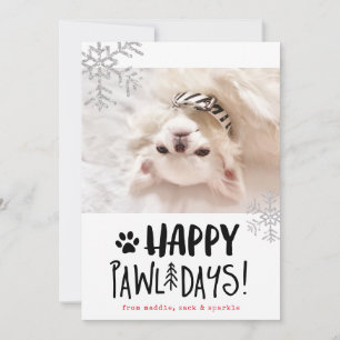 Festiva Feliz Pawlidays   Tarjeta de vacaciones con foto d