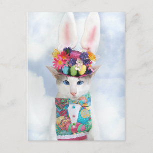 Festiva Feliz postal de Pascua de Skeezix el gato