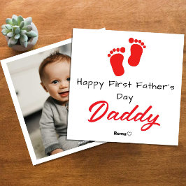 Festiva Feliz primer Día del Padre – Tarjeta de foto perso