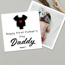 Festiva Feliz Primer Día del Padre – Tarjeta de Foto Perso