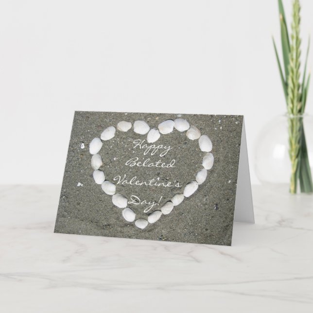 Festiva Feliz tarjeta de almeja para el El día de San Vale (Anverso)