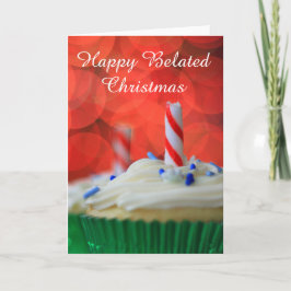 Festiva Feliz tarjeta de cupcakes para Navidades Belgas