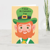 Feliz tarjeta de duende juguetón del Día de San Pa