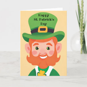 Festiva Feliz tarjeta de duende juguetón del Día de San Pa