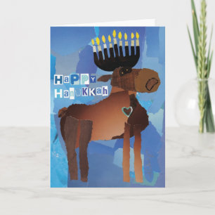 Festiva Feliz tarjeta de felicitación de Hanukkah