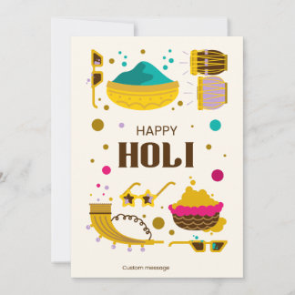 Festiva ¡Feliz tarjeta de felicitación de Holi!