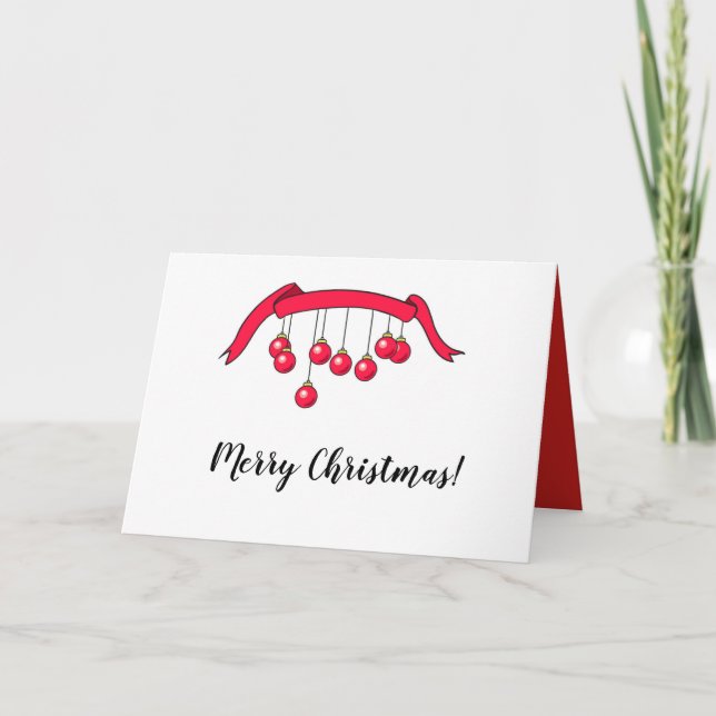 Festiva Feliz tarjeta de felicitación de Navidad. (Anverso)