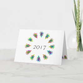 Festiva Feliz tarjeta de felicitación de Navidad.