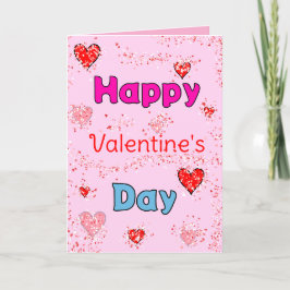 Festiva Feliz tarjeta de felicitación de San Valentín