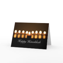 Feliz tarjeta de felicitación Hanukkah Blank