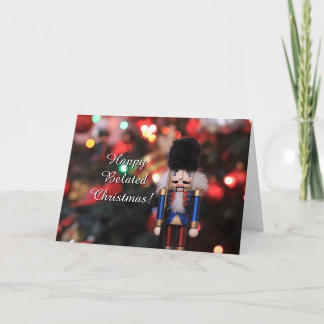 Festiva Feliz tarjeta de felicitación para los Navidades B (Anverso)