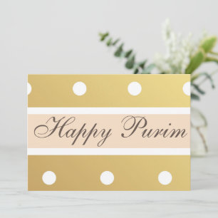 Festiva Feliz Tarjeta de Felicitación Plana de Purim Lunar
