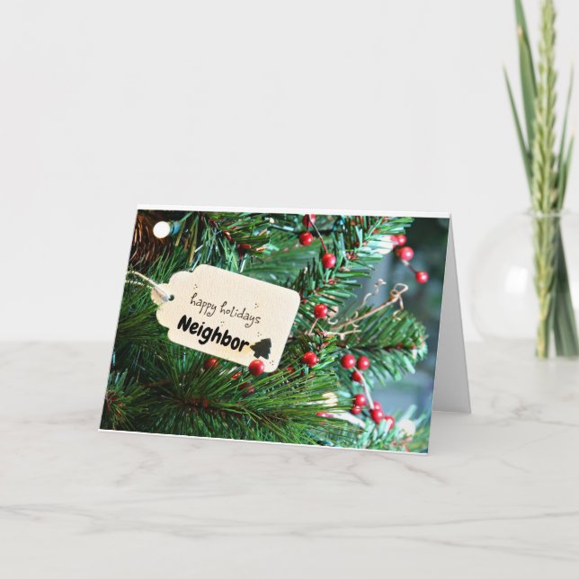 FESTIVA FELIZ TARJETA DE FESTIVOS **VECINO*** NAVIDADES (Anverso)