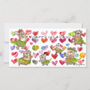 Festiva Feliz tarjeta de Navidades de Huladays