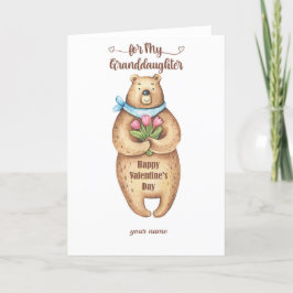 Festiva Feliz tarjeta de nieta de San Valentín