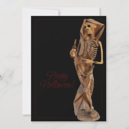 Festiva Feliz tarjeta de saludo de Halloween con muerte y 