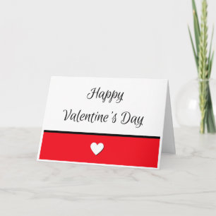 Festiva Feliz tarjeta de San Valentín con diseño de corazó